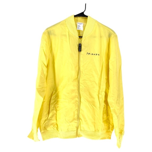 F.R.I.E.N.D.S Full Zip Bomber Jacket YELLOW - S - Picture 2 of 7